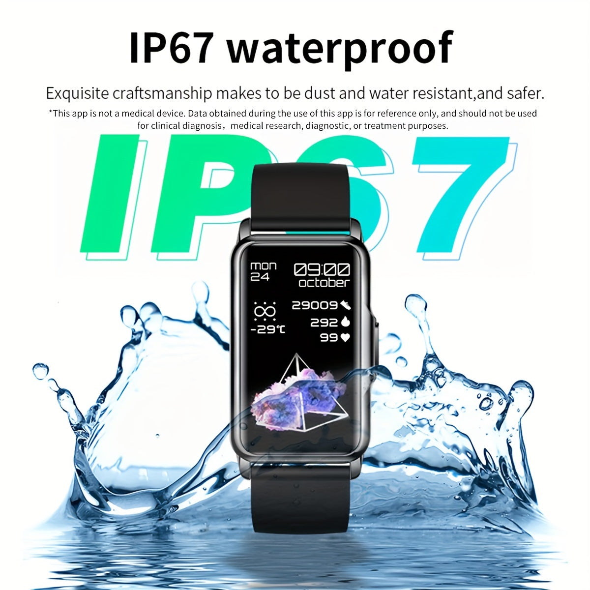 1pc Smart Watch, 20+ Sports Modes, Sleep, Weather, Alarm Clock, Information Reminder, Sedentary Reminder, Drinking Water Reminder, Raise The Wrist To Light Up The Screen, Remote Control Camera, Female Menstrual Cycle Reminder