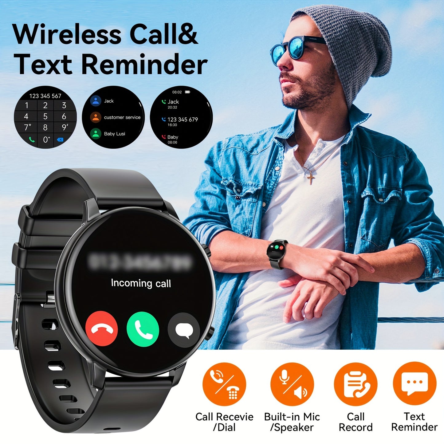 Women's Smartwatch, 1.39'' Wireless Call Smartwatch Gift With Voice Assistant, Remote Camera, 100+sports Modes Compatible With Multiple Mobile Systems
