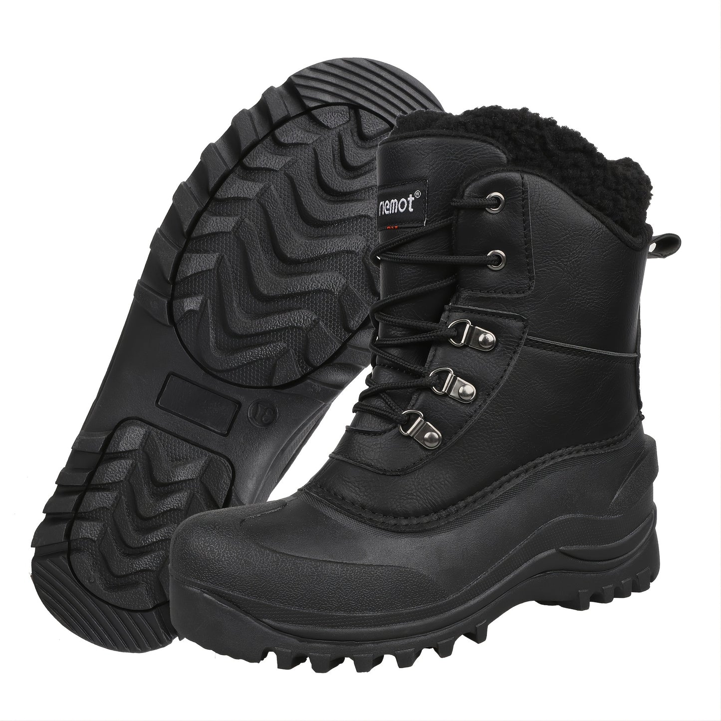 Men's High Quality Snow Boots - Warm Fleece Lined, Durable Non-Slip Traction Sole for Hiking, Trekking & Gardening - Ankle Support, Lace-Up Closure - Versatile All-Season Outdoor Footwear [Popular Choice