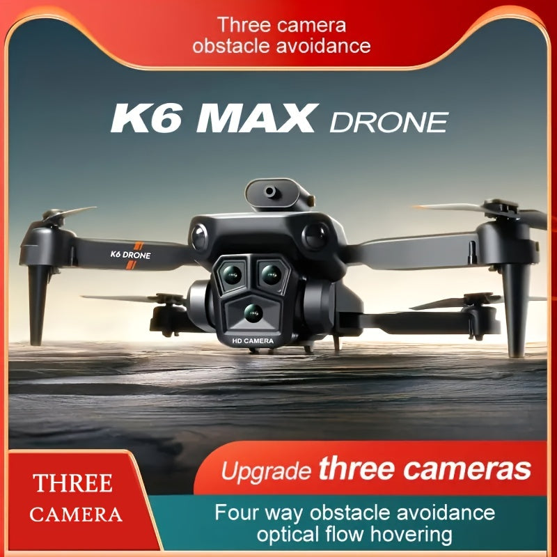 K6 Max Foldable 5-Camera Drone: Beginner-Friendly, Customizable Routes, Obstacle Avoidance, Christmas/Halloween/Thanksgiving Gift