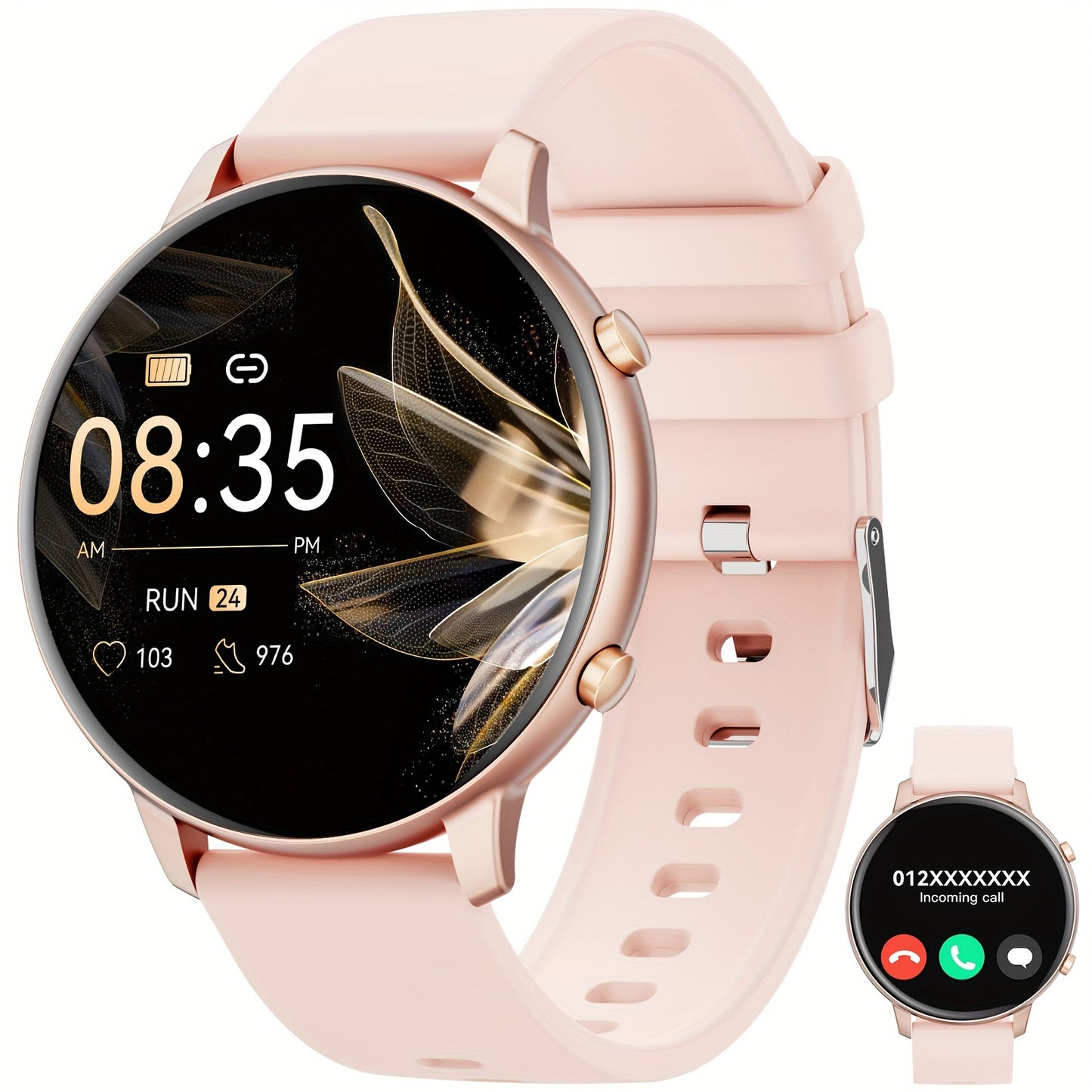 Women's Smartwatch, 1.39'' Wireless Call Smartwatch Gift With Voice Assistant, Remote Camera, 100+sports Modes Compatible With Multiple Mobile Systems