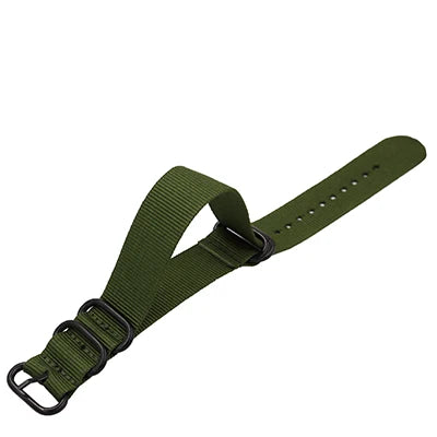 UTHAI P31 Nylon Straps 18mm 20mm 22mm 24mm Nylon Watch Band nylon canvas watch strap with five-ring black buckle steel thic