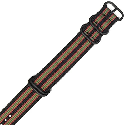 UTHAI P31 Nylon Straps 18mm 20mm 22mm 24mm Nylon Watch Band nylon canvas watch strap with five-ring black buckle steel thic