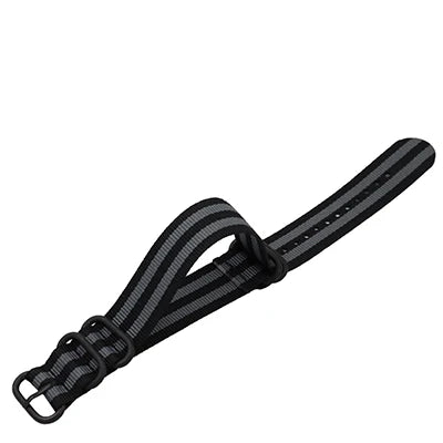 UTHAI P31 Nylon Straps 18mm 20mm 22mm 24mm Nylon Watch Band nylon canvas watch strap with five-ring black buckle steel thic