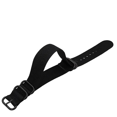 UTHAI P31 Nylon Straps 18mm 20mm 22mm 24mm Nylon Watch Band nylon canvas watch strap with five-ring black buckle steel thic