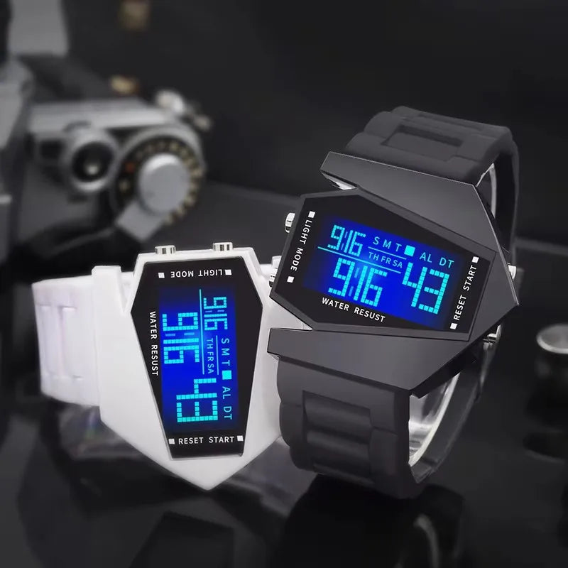 Men digit Watch Sports Luminous Multifunctional Fighter Couple Watch Children Student Watches Women Fashion Wristwatches