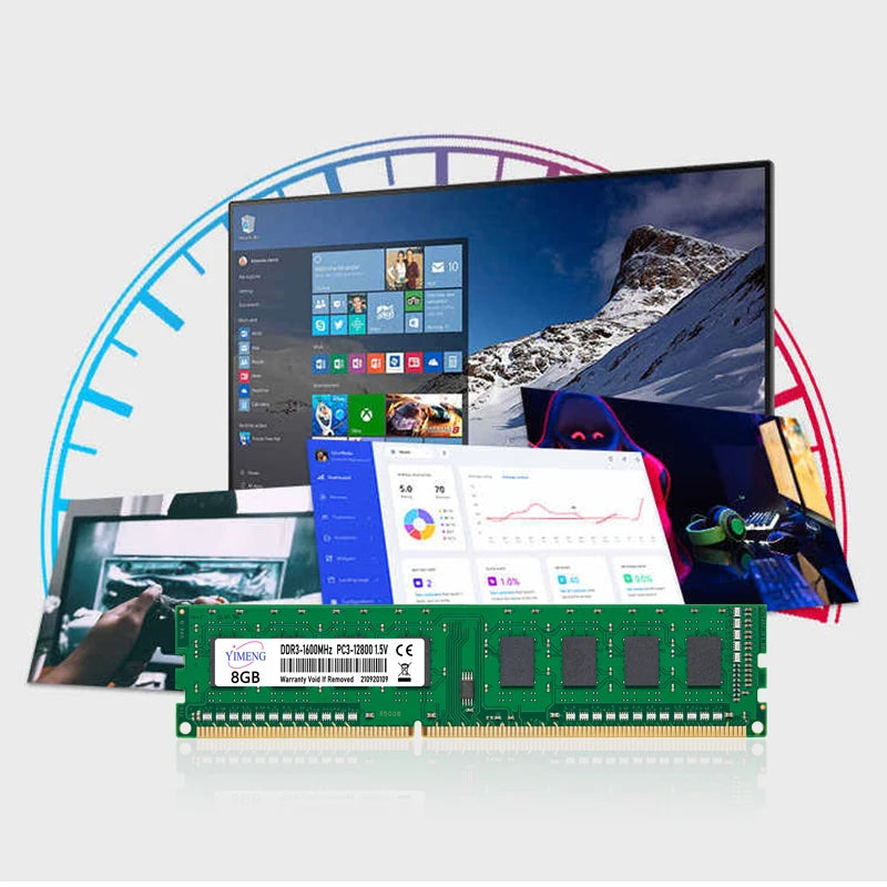 DDR3 DDR4 4GB 8GB 16GB Desktop Memory Ram PC4 1.2V 2133 2400 2666 3200Mhz PC3 1.5V 8500 10600 12800 Non-ECC DIMM Memories Ram