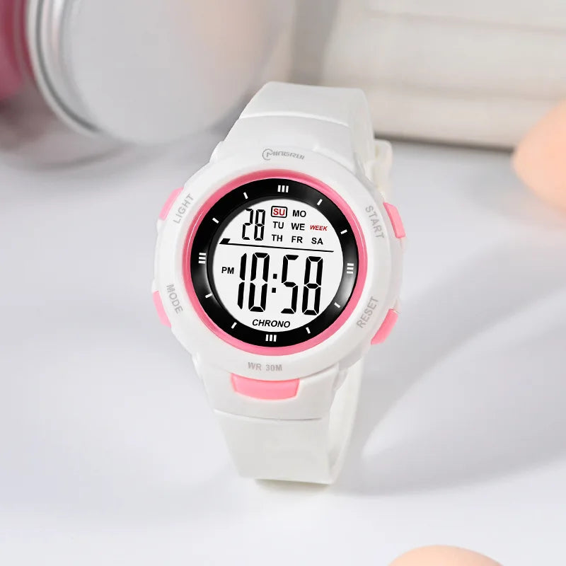 UTHAI CE49 Kids Watches Fashion Luminous Waterproof Alarm Clock Smart Watches Boys and Girls Student Electronic Wristwatch Gift