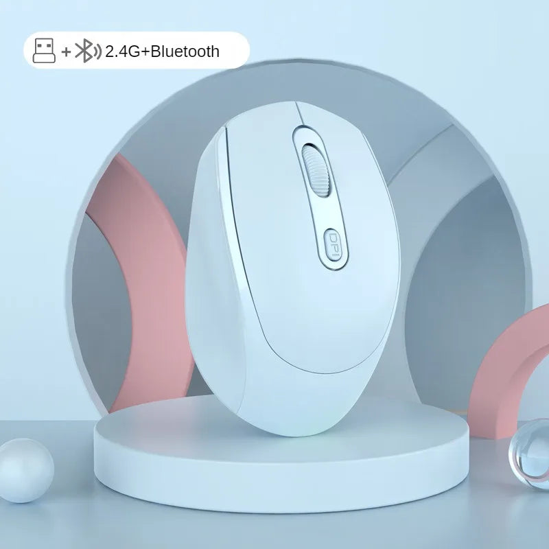 Dual Mode Bluetooth 5.1 Wireless Mouse 2.4G Wireless Mouse Rechargeable Mouse 1200 DPI Gaming Mouse For Macbook Tablet Laptop PC