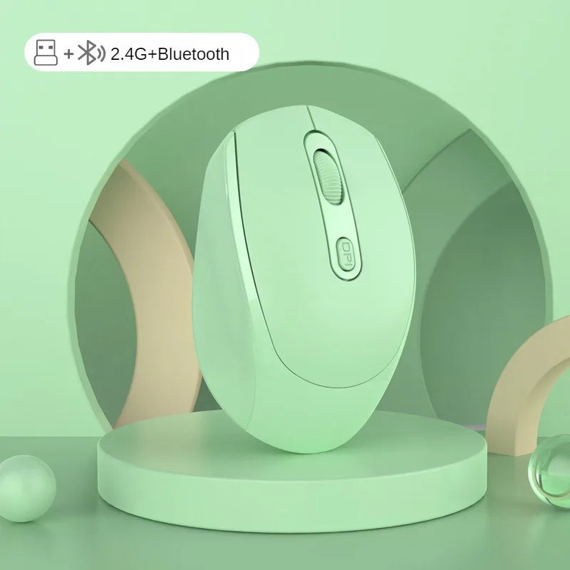 Dual Mode Bluetooth 5.1 Wireless Mouse 2.4G Wireless Mouse Rechargeable Mouse 1200 DPI Gaming Mouse For Macbook Tablet Laptop PC