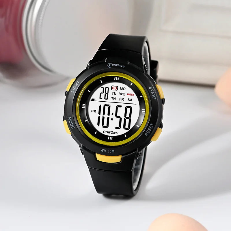 UTHAI CE49 Kids Watches Fashion Luminous Waterproof Alarm Clock Smart Watches Boys and Girls Student Electronic Wristwatch Gift