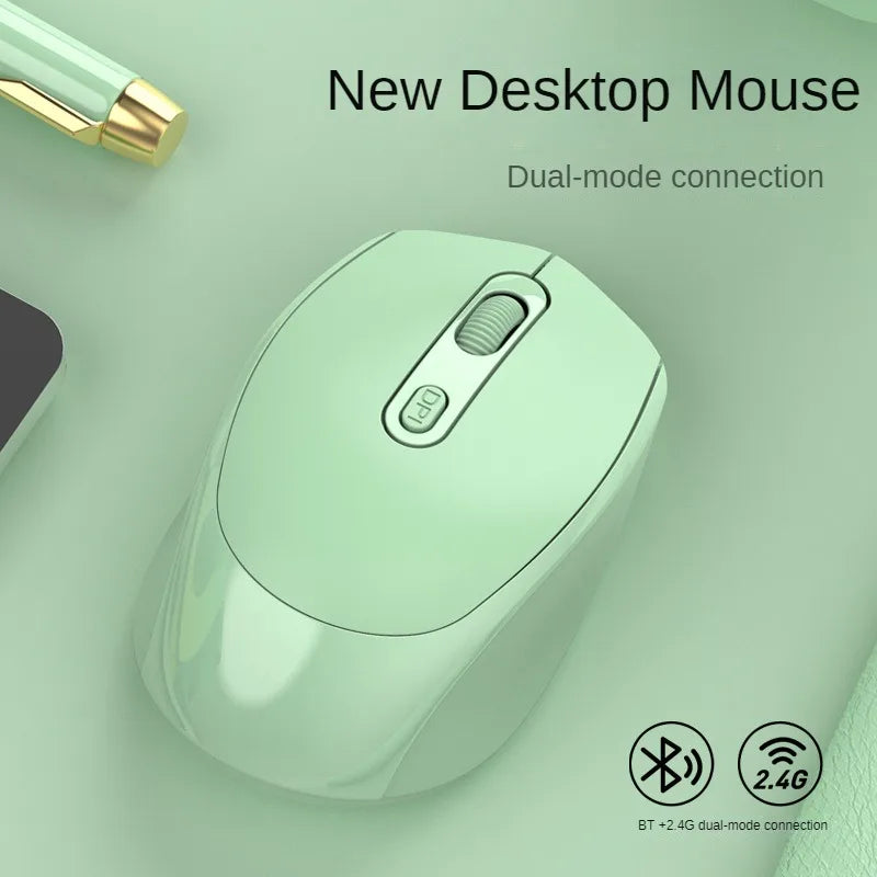 Dual Mode Bluetooth 5.1 Wireless Mouse 2.4G Wireless Mouse Rechargeable Mouse 1200 DPI Gaming Mouse For Macbook Tablet Laptop PC