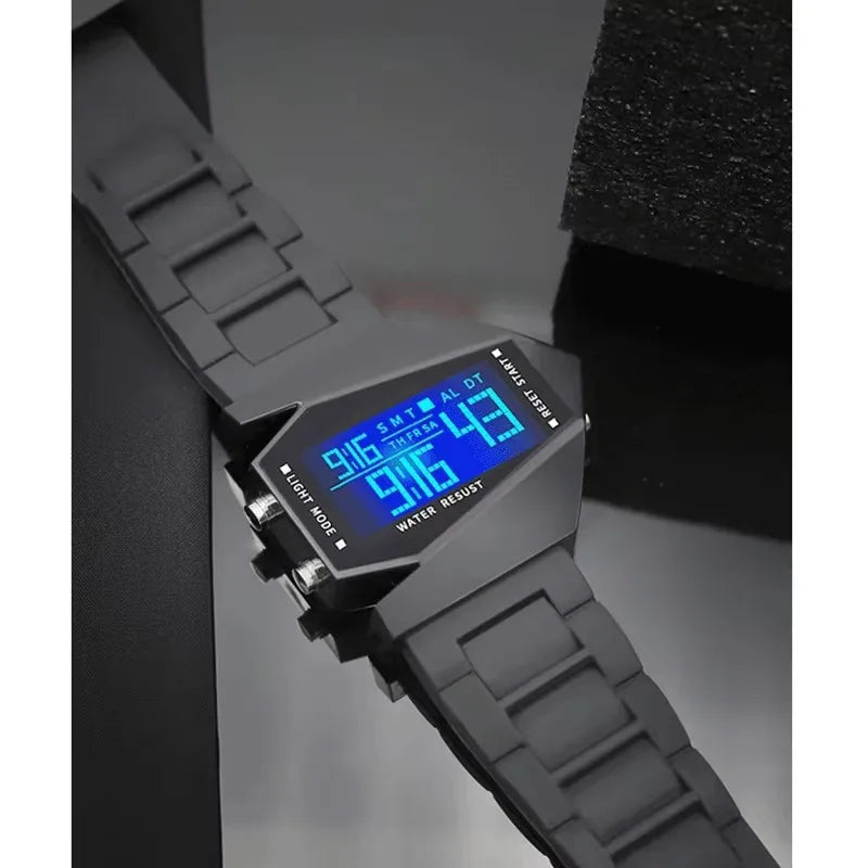 Men Woman Digital Watch Sports Alarm Clock Multifunctional Fighter Jet Airplane Watch Couple wristwatch Children Student Watches