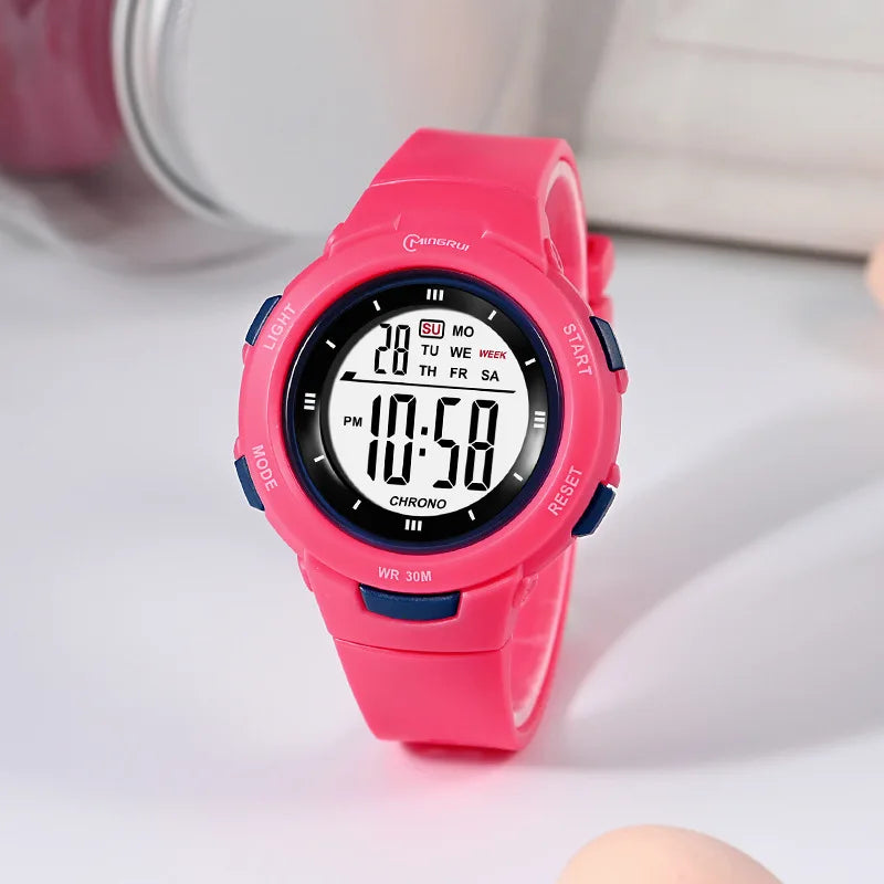UTHAI CE49 Kids Watches Fashion Luminous Waterproof Alarm Clock Smart Watches Boys and Girls Student Electronic Wristwatch Gift