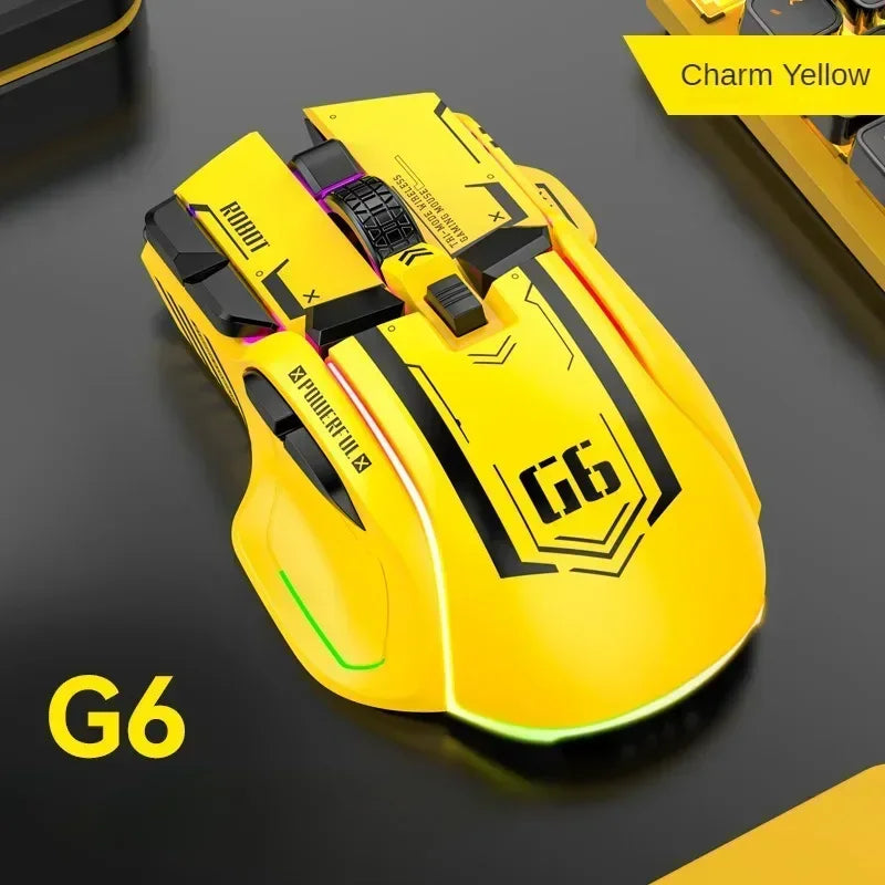 ZIYOULANG G6 Wireless Bluetooth Mouse 1200DPI RGB One-click Return Desktop Rechargeable Gaming Mouse Gamers Accessories