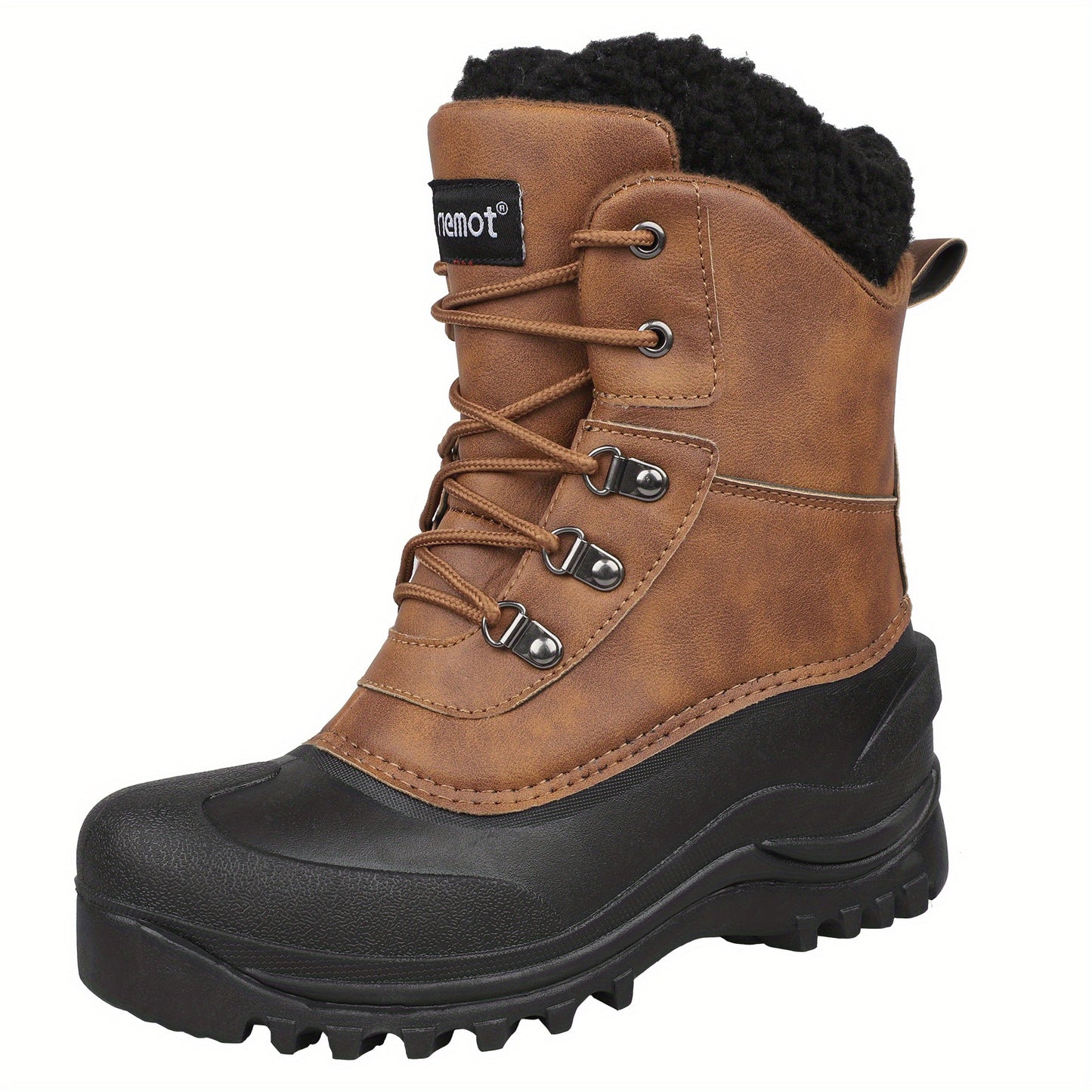 Men's High Quality Snow Boots - Warm Fleece Lined, Durable Non-Slip Traction Sole for Hiking, Trekking & Gardening - Ankle Support, Lace-Up Closure - Versatile All-Season Outdoor Footwear [Popular Choice