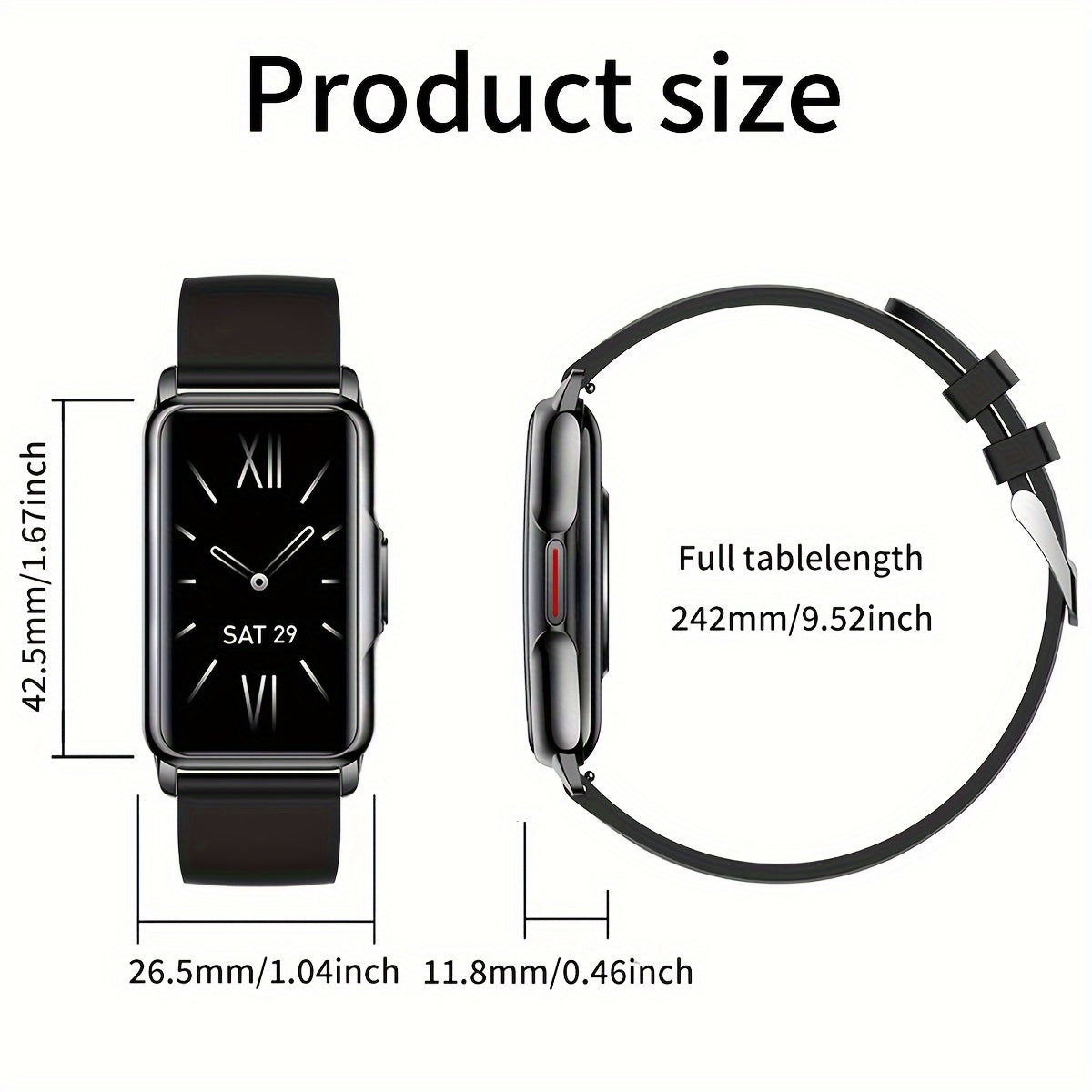 1pc Smart Watch, 20+ Sports Modes, Sleep, Weather, Alarm Clock, Information Reminder, Sedentary Reminder, Drinking Water Reminder, Raise The Wrist To Light Up The Screen, Remote Control Camera, Female Menstrual Cycle Reminder
