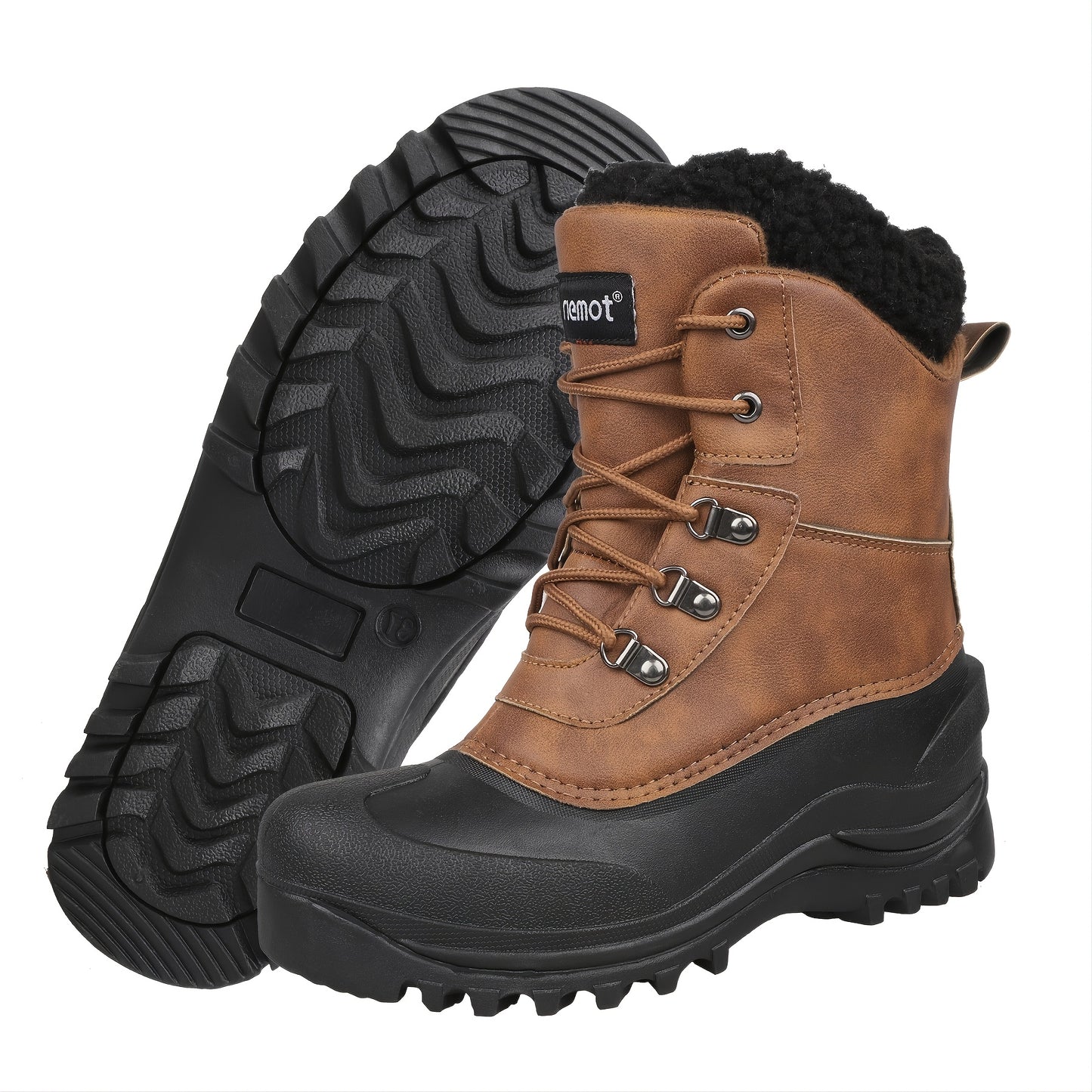 Men's High Quality Snow Boots - Warm Fleece Lined, Durable Non-Slip Traction Sole for Hiking, Trekking & Gardening - Ankle Support, Lace-Up Closure - Versatile All-Season Outdoor Footwear [Popular Choice